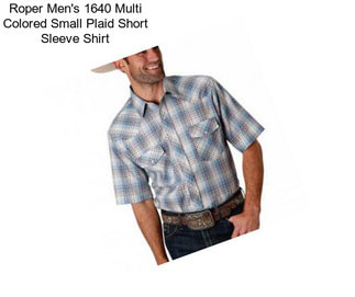 Roper Men\'s 1640 Multi Colored Small Plaid Short Sleeve Shirt