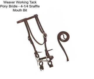 Weaver Working Tack Pony Bridle - 4-1/4\