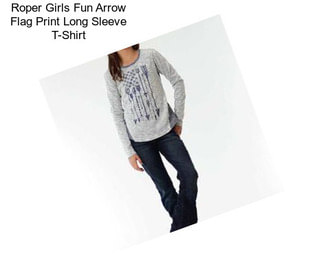 Roper Girls Fun Arrow Flag Print Long Sleeve T-Shirt