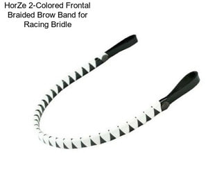 HorZe 2-Colored Frontal Braided Brow Band for Racing Bridle