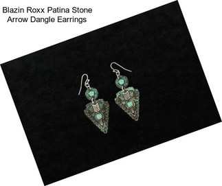 Blazin Roxx Patina Stone Arrow Dangle Earrings