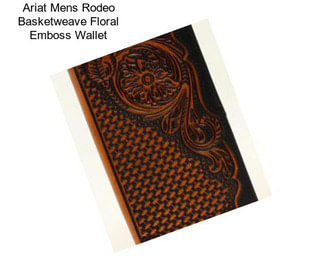 Ariat Mens Rodeo Basketweave Floral Emboss Wallet