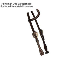 Reinsman One Ear Nailhead Scalloped Headstall-Chocolate