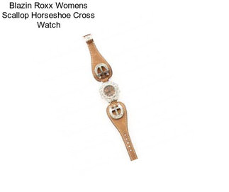 Blazin Roxx Womens Scallop Horseshoe Cross Watch