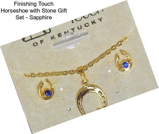 Finishing Touch Horseshoe with Stone Gift Set - Sapphire