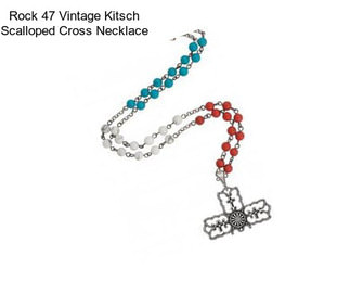 Rock 47 Vintage Kitsch Scalloped Cross Necklace