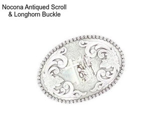 Nocona Antiqued Scroll & Longhorn Buckle