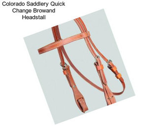 Colorado Saddlery Quick Change Browand Headstall