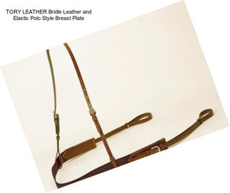 TORY LEATHER Bridle Leather and Elastic Polo Style Breast Plate