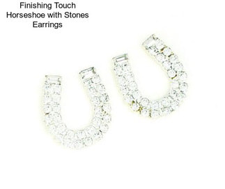 Finishing Touch Horseshoe with Stones Earrings
