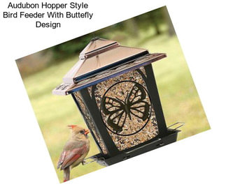 Audubon Hopper Style Bird Feeder With Buttefly Design