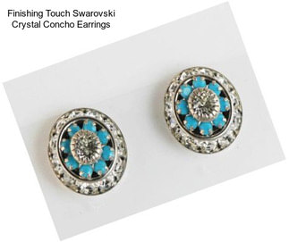 Finishing Touch Swarovski Crystal Concho Earrings