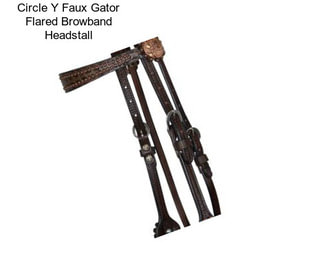 Circle Y Faux Gator Flared Browband Headstall