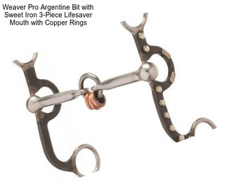 Weaver Pro Argentine Bit with Sweet Iron 3-Piece Lifesaver Mouth with Copper Rings