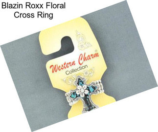 Blazin Roxx Floral Cross Ring