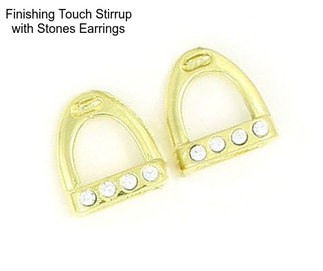 Finishing Touch Stirrup with Stones Earrings