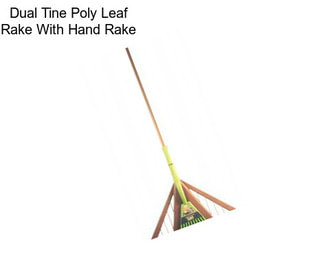 Dual Tine Poly Leaf Rake With Hand Rake