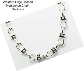 Western Edge Beaded Horseshoe Chain Necklace