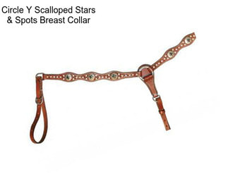 Circle Y Scalloped Stars & Spots Breast Collar