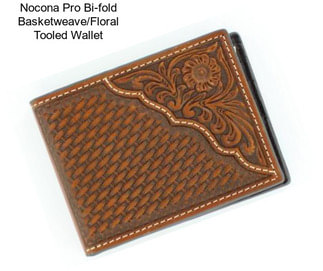 Nocona Pro Bi-fold Basketweave/Floral Tooled Wallet