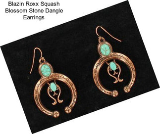 Blazin Roxx Squash Blossom Stone Dangle Earrings