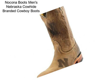 Nocona Boots Men\'s Nebraska Cowhide Branded Cowboy Boots