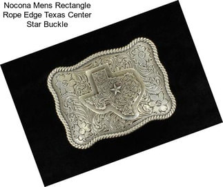 Nocona Mens Rectangle Rope Edge Texas Center Star Buckle