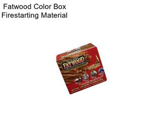 Fatwood Color Box Firestarting Material