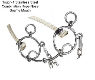 Tough-1 Stainless Steel Combination Rope Nose Snaffle Mouth