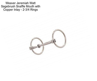 Weaver Jeremiah Watt Sagebrush Snaffle Mouth with Copper Inlay - 2-3/4\