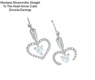 Montana Silversmiths Straight To The Heart Arrow Cubic Zirconia Earrings