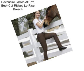 Devonaire Ladies All-Pro Boot-Cut Ribbed Lo-Rise Breech