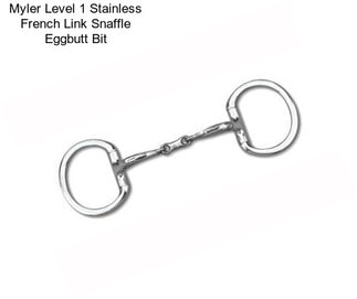 Myler Level 1 Stainless French Link Snaffle Eggbutt Bit