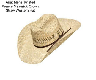 Ariat Mens Twisted Weave Maverick Crown Straw Western Hat