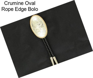 Crumine Oval Rope Edge Bolo