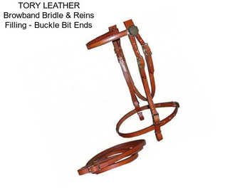 TORY LEATHER Browband Bridle & Reins Filling - Buckle Bit Ends