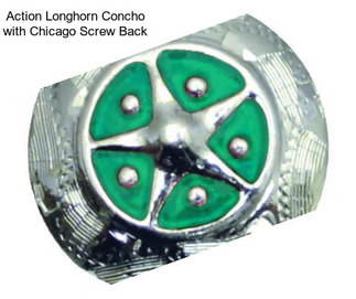 Action Longhorn Concho with Chicago Screw Back