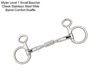 Myler Level 1 Small Baucher Cheek Stainless Steel Wide Barrel Comfort Snaffle