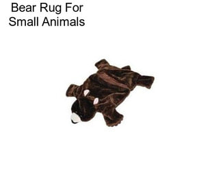 Bear Rug For Small Animals