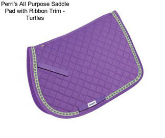 Perri\'s All Purpose Saddle Pad with Ribbon Trim - Turtles