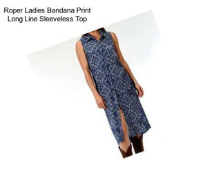 Roper Ladies Bandana Print Long Line Sleeveless Top