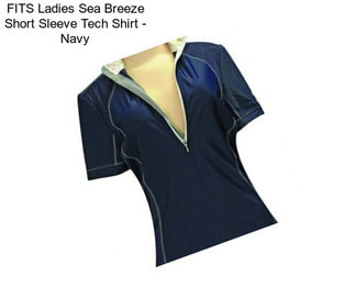 FITS Ladies Sea Breeze Short Sleeve Tech Shirt - Navy