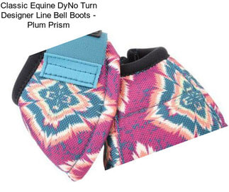 Classic Equine DyNo Turn Designer Line Bell Boots - Plum Prism