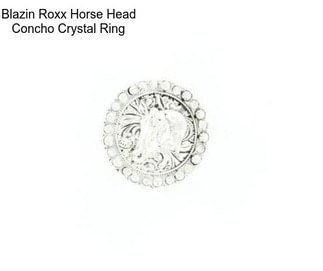 Blazin Roxx Horse Head Concho Crystal Ring