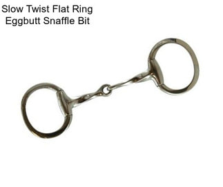 Slow Twist Flat Ring Eggbutt Snaffle Bit