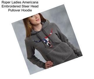 Roper Ladies Americana Embroidered Steer Head Pullover Hoodie