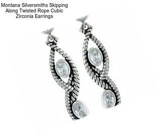 Montana Silversmiths Skipping Along Twisted Rope Cubic Zirconia Earrings