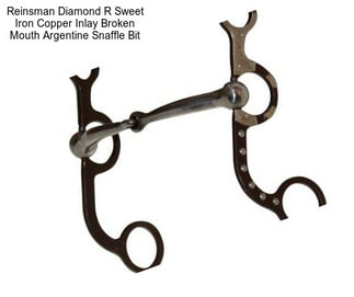 Reinsman Diamond R Sweet Iron Copper Inlay Broken Mouth Argentine Snaffle Bit