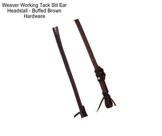 Weaver Working Tack Slit Ear Headstall - Buffed Brown Hardware