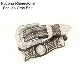 Nocona Rhinestone Scallop Croc Belt